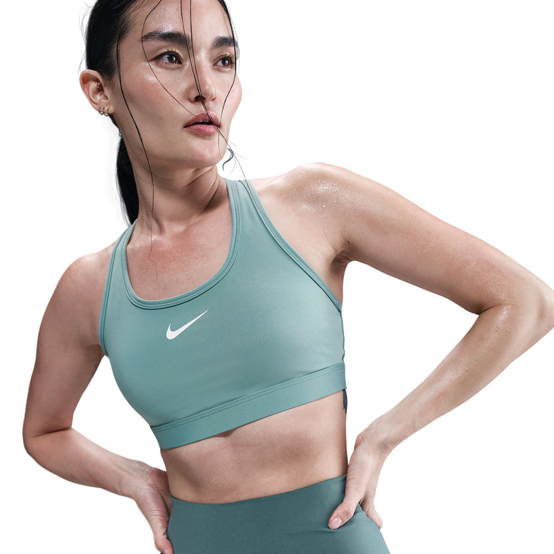 Women’s Swoosh Medium Support Sports Bra (017 - Cannon/White)