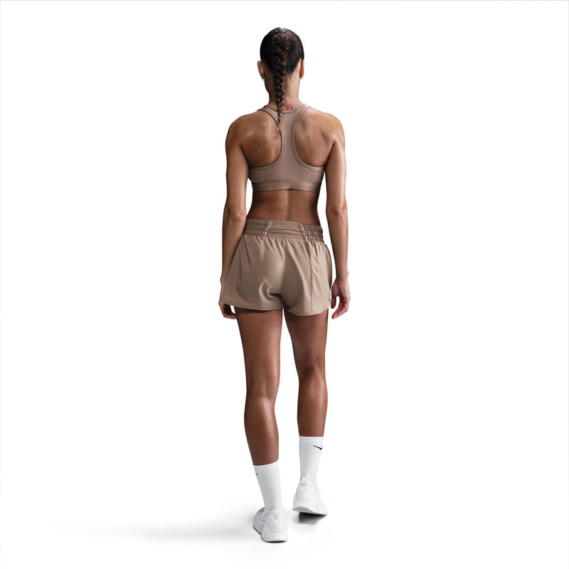 Women’s Swoosh Medium Support Sports Bra (233 - Mink Brown/White)