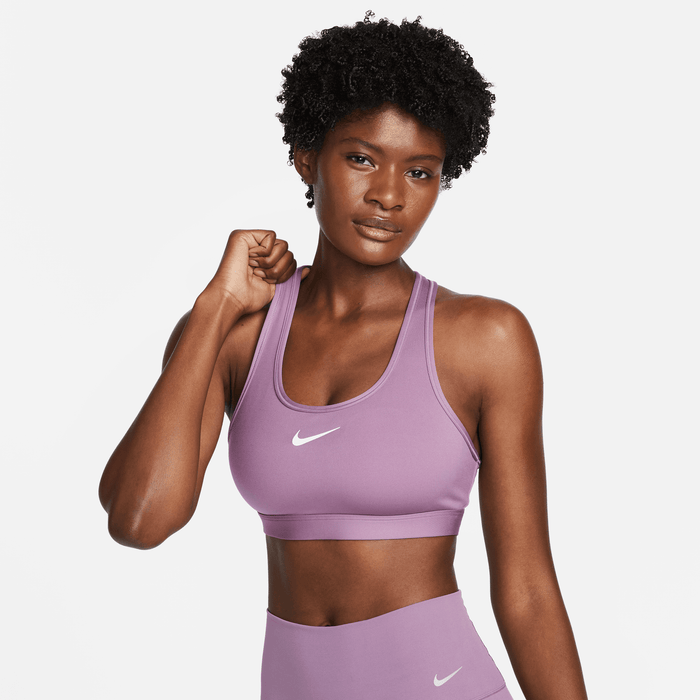 Women s Swoosh Medium Support Sports Bra 536 Violet Dust White