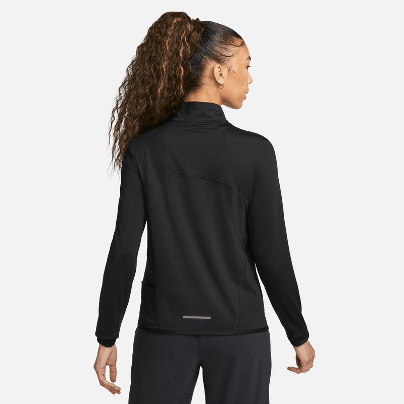 Women's DRI-FIT Swift Element UV 1/4-Zip Running Top (010 - Black/Reflective Silver)