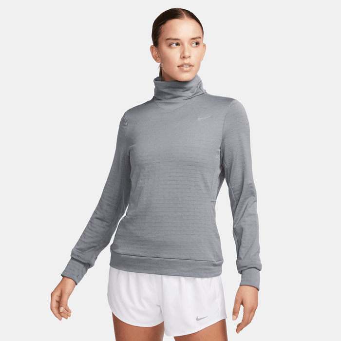 Women's Therma-FIT Element Swift Turtleneck Running Top (084 - Smoke Grey/Reflective Silver)