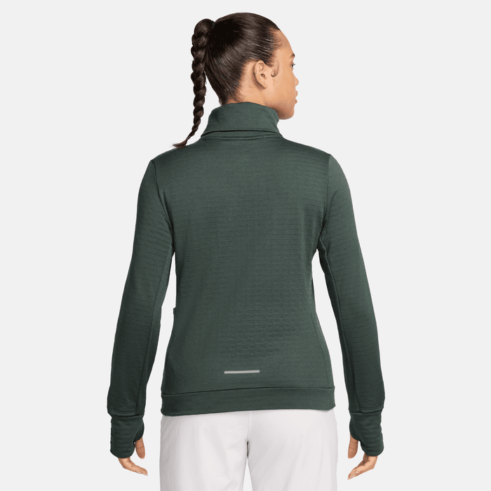 Women's Therma-FIT Element Swift Turtleneck Running Top (338 - Vintage Green/Reflective Silver)