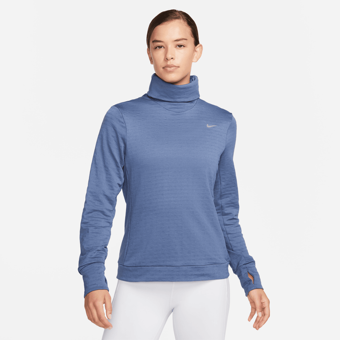 Women's Therma-FIT Element Swift Turtleneck Running Top (491 - Diffused Blue/Reflective Silver)