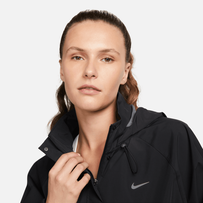 Ladies black sales nike running jacket