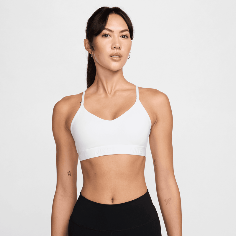 Women's Indy Light Support Padded Adjustable Sports Bra (100 - White/Stone Mauve)