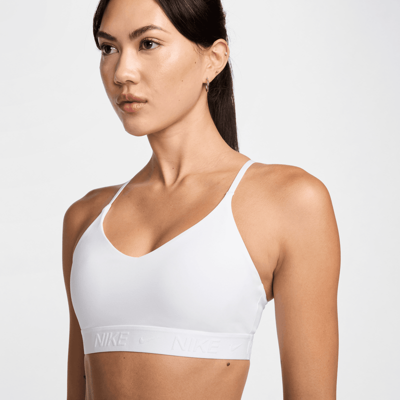 Women's Indy Light Support Padded Adjustable Sports Bra (100 - White/Stone Mauve)