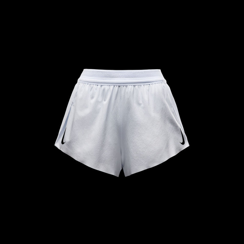 Women's DRI-FIT ADV Aeroswift Mid-Rise Brief-Lined 3" Running Shorts (100 - White/Black)