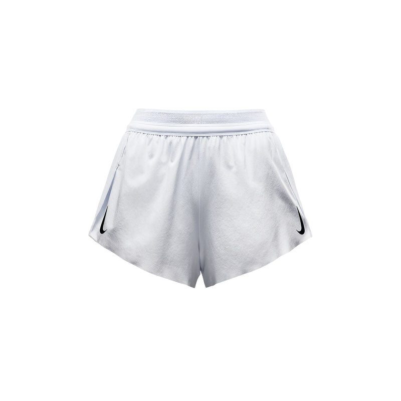 Women's DRI-FIT ADV Aeroswift Mid-Rise Brief-Lined 3" Running Shorts (100 - White/Black)