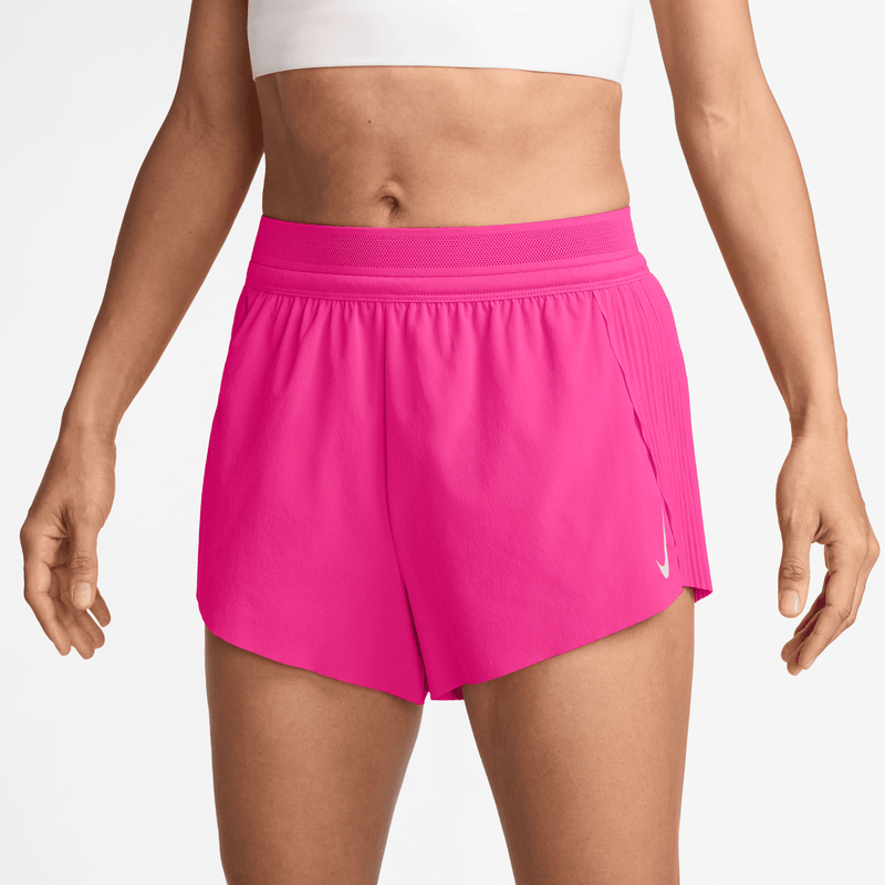 Women's DRI-FIT ADV Aeroswift Mid-Rise Brief-Lined 3" Running Shorts (645 - Hyper Pink/Black)