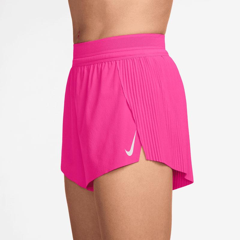 Women's DRI-FIT ADV Aeroswift Mid-Rise Brief-Lined 3" Running Shorts (645 - Hyper Pink/Black)