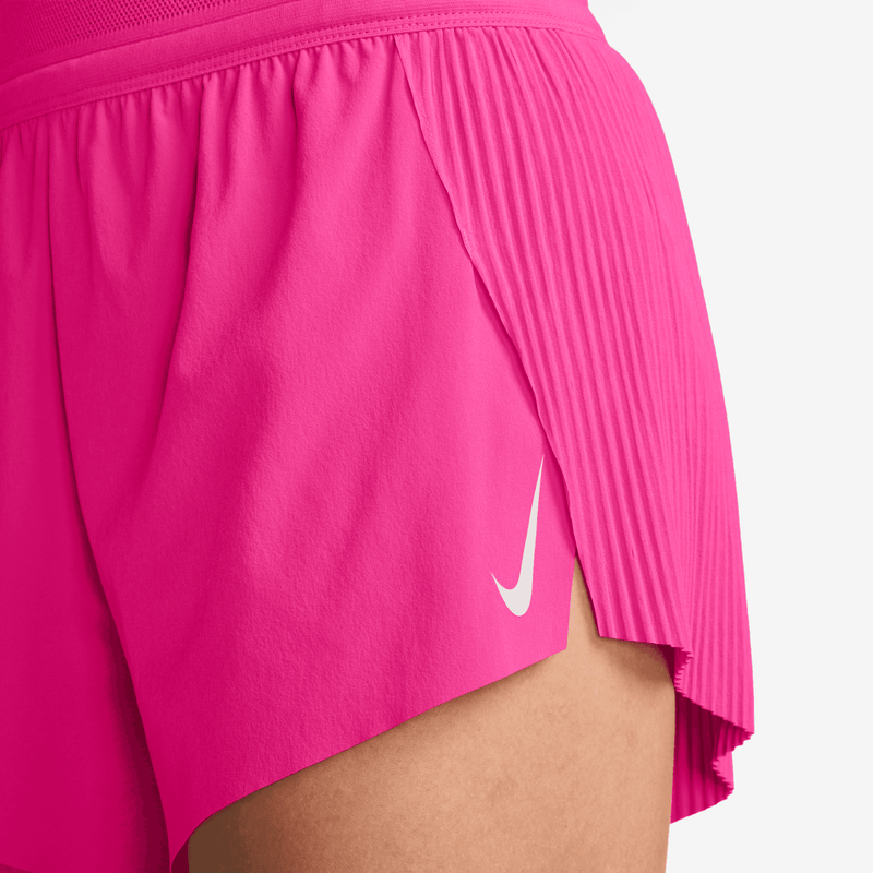Women's DRI-FIT ADV Aeroswift Mid-Rise Brief-Lined 3" Running Shorts (645 - Hyper Pink/Black)