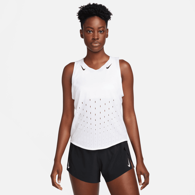 Women's AeroSwift DRI-FIT ADV Running Singlet (100 - White/Black)