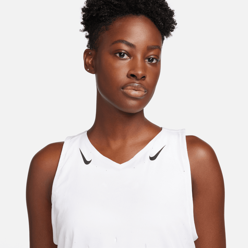 Women's AeroSwift DRI-FIT ADV Running Singlet (100 - White/Black)