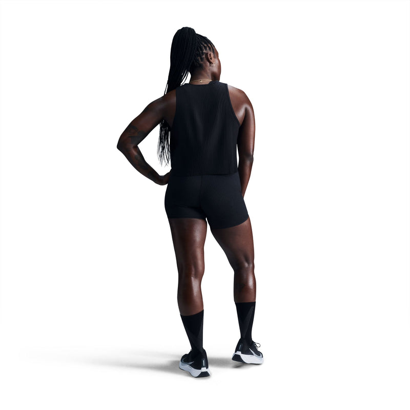 Women's AeroSwift Women's Dri-FIT ADV Cropped Running Tank Top (010 - Black/White)