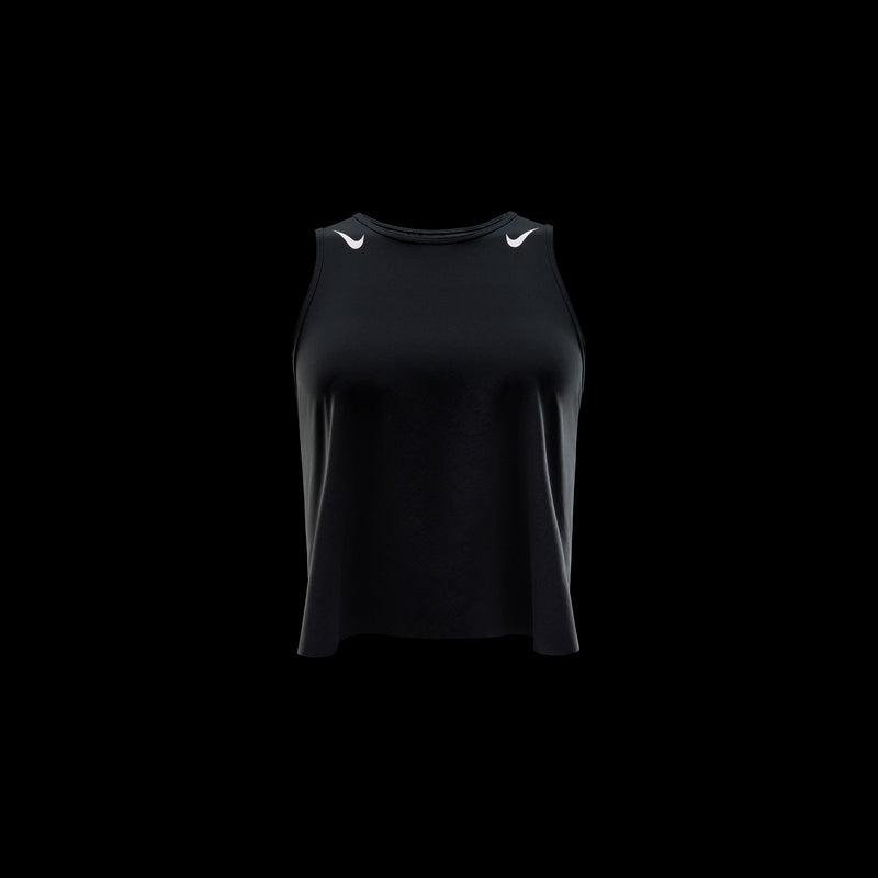 Women's AeroSwift Women's Dri-FIT ADV Cropped Running Tank Top (010 - Black/White)