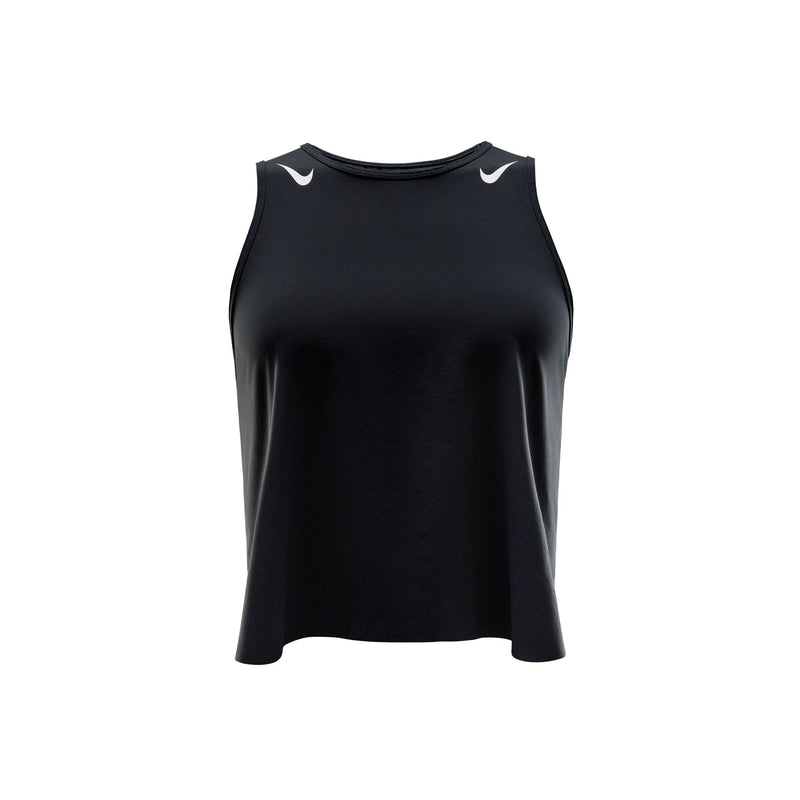 Women's AeroSwift Women's Dri-FIT ADV Cropped Running Tank Top (010 - Black/White)