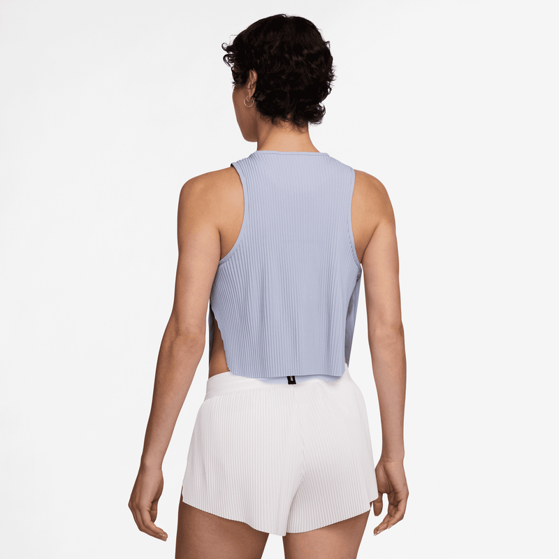 Women's AeroSwift Women's Dri-FIT ADV Cropped Running Tank Top (057 - Ghost/Blue Void)