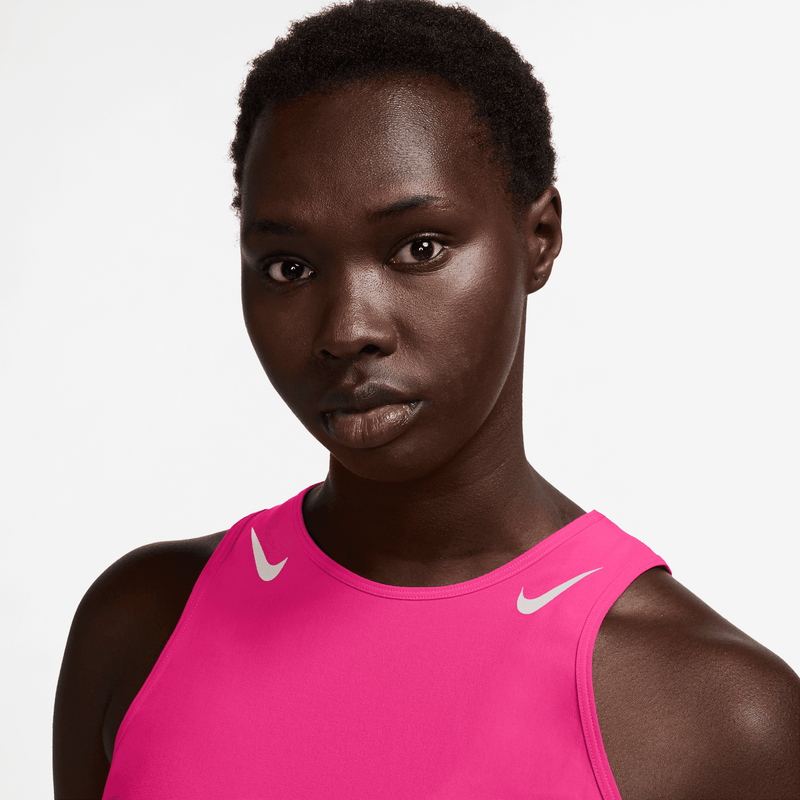 Women's AeroSwift Women's Dri-FIT ADV Cropped Running Tank Top (645 - Hyper Pink/Black)