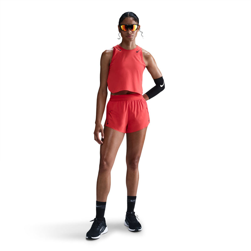 Women's AeroSwift Women's Dri-FIT ADV Cropped Running Tank Top (696 - LT Crimson/Black)
