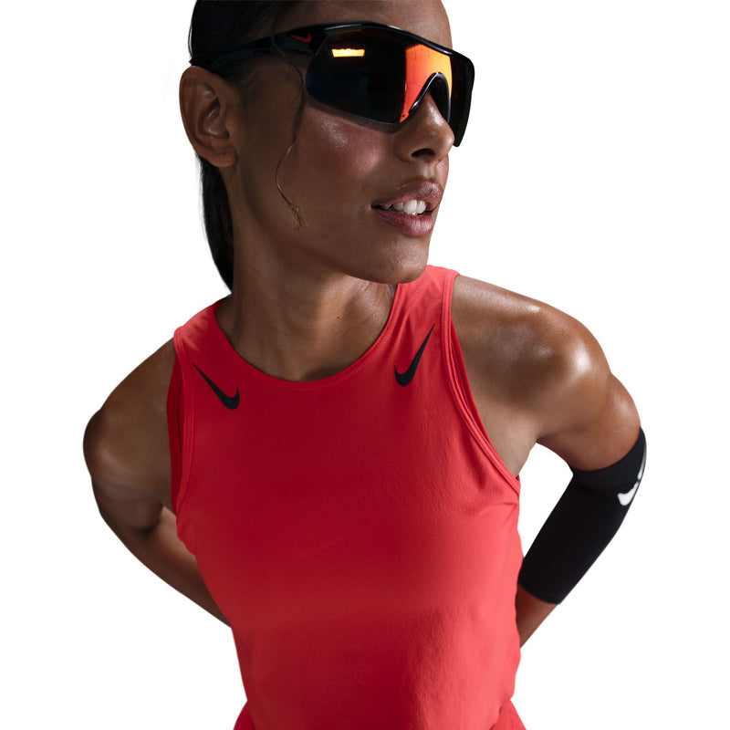 Women's AeroSwift Women's Dri-FIT ADV Cropped Running Tank Top (696 - LT Crimson/Black)