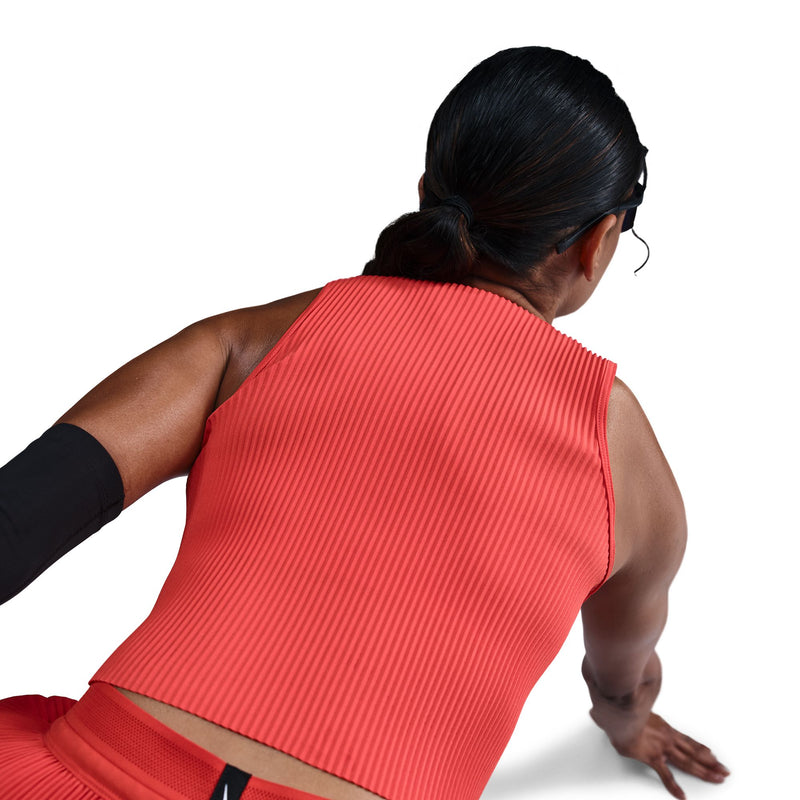 Women's AeroSwift Women's Dri-FIT ADV Cropped Running Tank Top (696 - LT Crimson/Black)