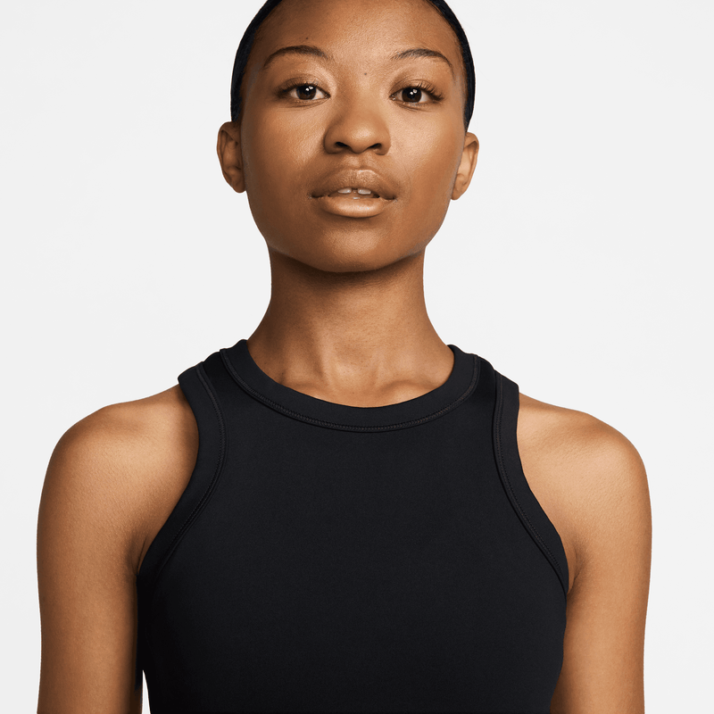 Women's One Fitted Women's Dri-FIT Cropped Tank Top (010 - Black)