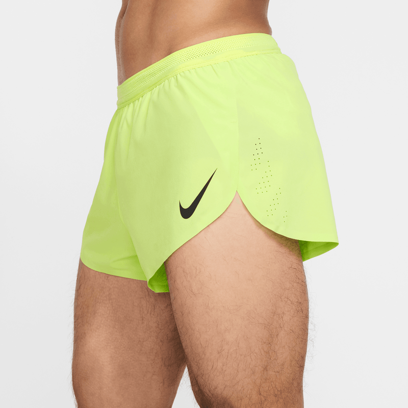Men's Aeroswift Dri-FIT ADV 2" Brief-Lined Running Shorts (736 - Light Lemon Twist/Black)