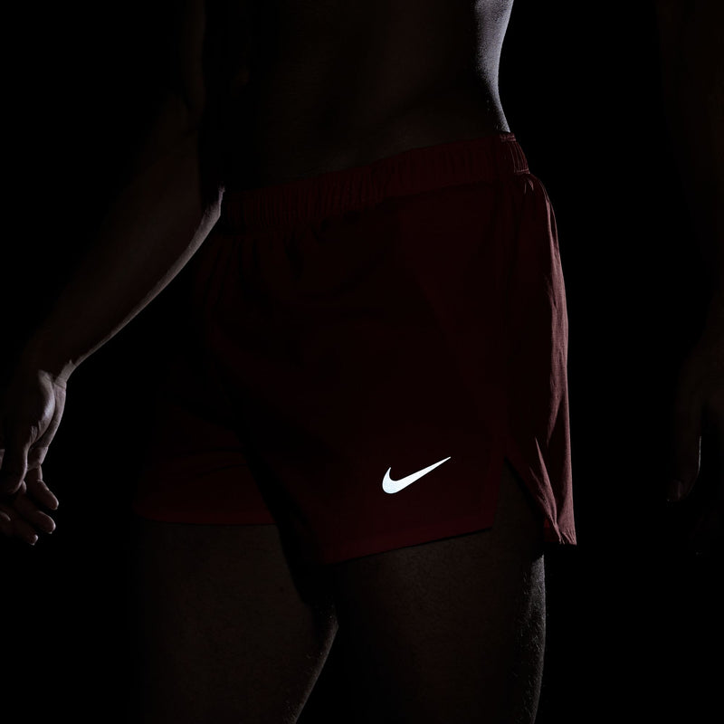 Men's Dri-FIT Fast 3" Brief-Lined Running Shorts (696 - LT Crimson/Black/Reflective Silver)