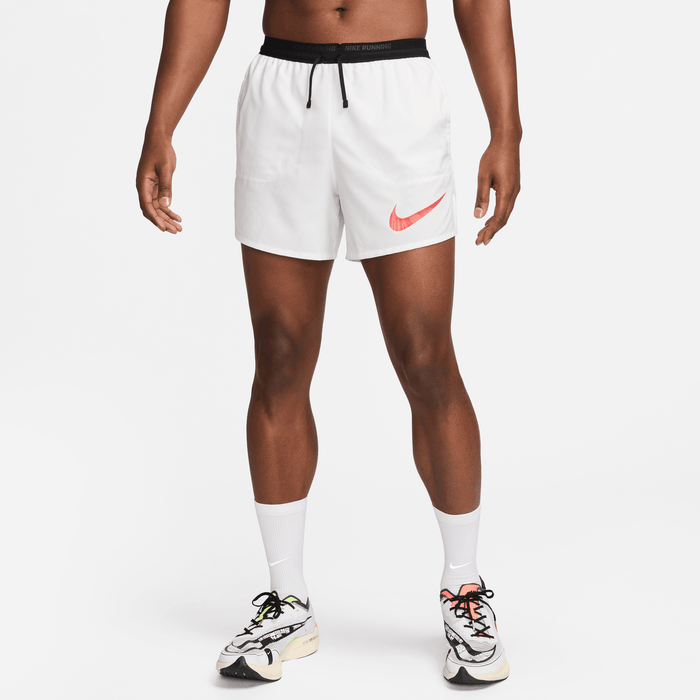 Men's Flex Stride Run Energy 5" Brief-Lined Running Shorts (121 - Summit White/Black/Gym Red/Picante Red)