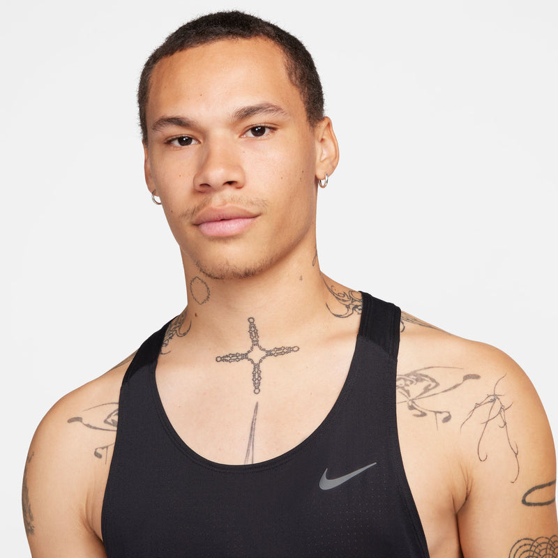 Men's Fast Dri-FIT Running Singlet (010 - Black/ Reflective Silver)