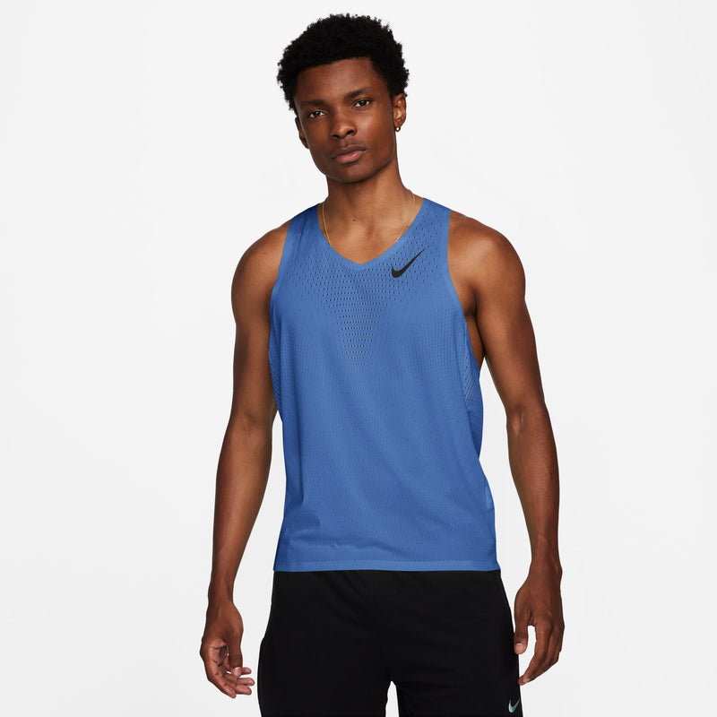 Men's AeroSwift Dri-FIT ADV Running Singlet (411 - Comet Blue/Black)