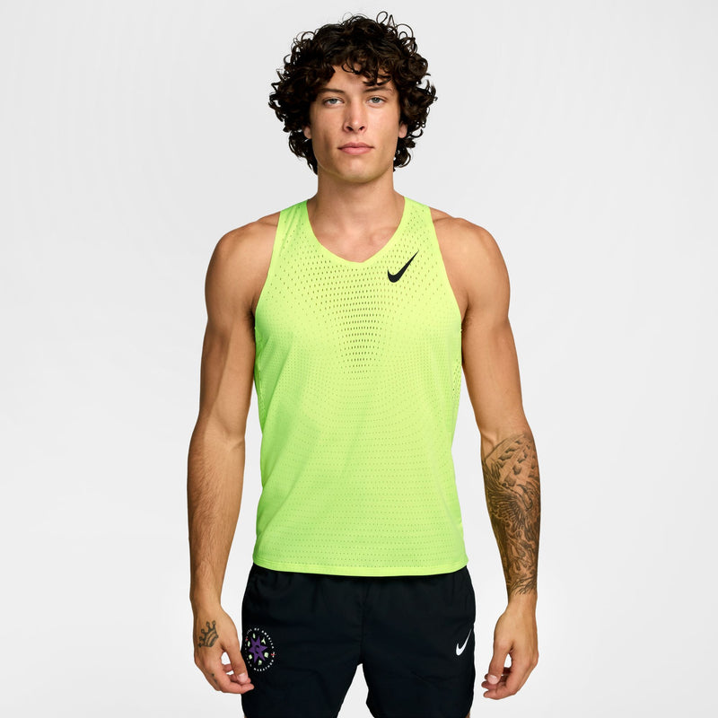 Men's AeroSwift Dri-FIT ADV Running Singlet (736 - Light Lemon Twist/Black)