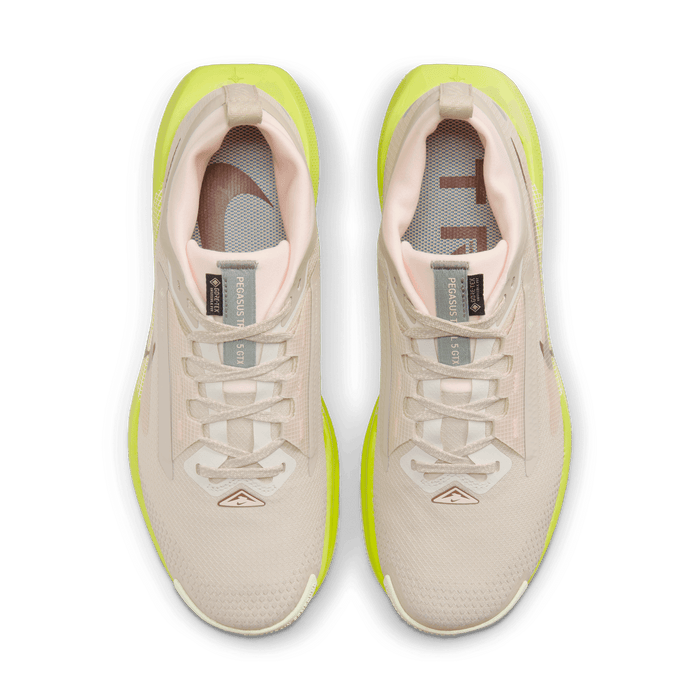 Women’s React Pegasus Trail 5 GORE-TEX (101 - Sanddrift/Dark Pony-Cyber-Life Lime)