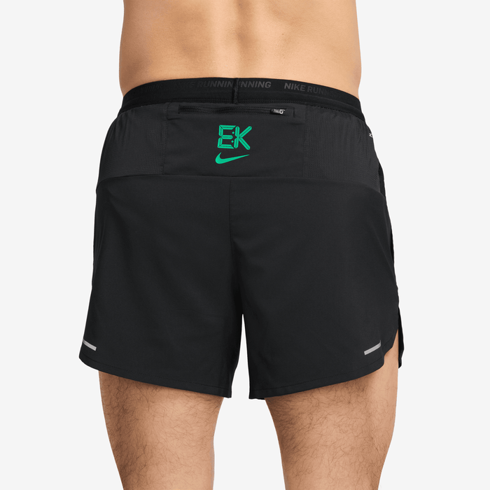 Men's Dri-FIT Eliud Kipchoge Nike Stride "Kipchoge" 5" Brief-Lined Running Shorts (010 - Black/Black/Stadium Green)