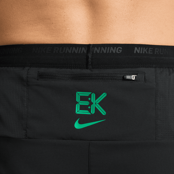 Men's Dri-FIT Eliud Kipchoge Nike Stride "Kipchoge" 5" Brief-Lined Running Shorts (010 - Black/Black/Stadium Green)