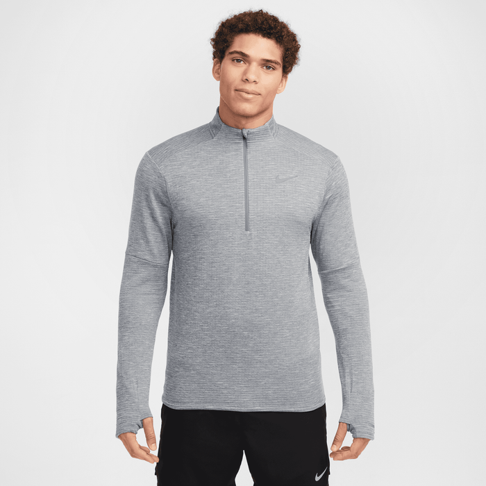 Men's Therma-FIT Nike Element Water-Repellent 1/2-Zip Running Top (084 - Smoke Grey/Light Smoke Grey/Reflective Silver)