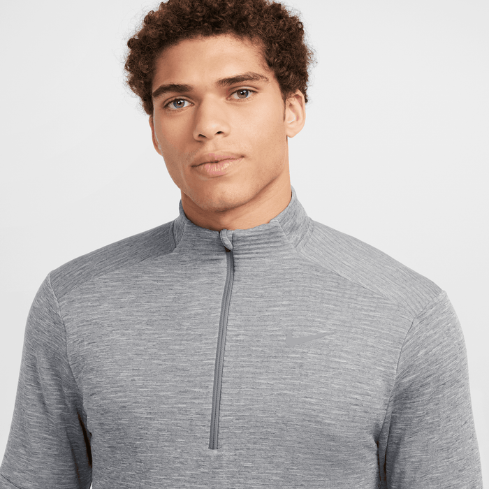 Men's Therma-FIT Nike Element Water-Repellent 1/2-Zip Running Top (084 - Smoke Grey/Light Smoke Grey/Reflective Silver)