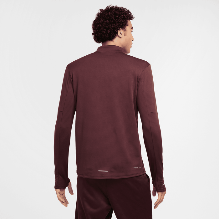 Men's Therma-FIT Nike Element Water-Repellent 1/2-Zip Running Top (652 - Burgundy Crush/Reflective Silver)