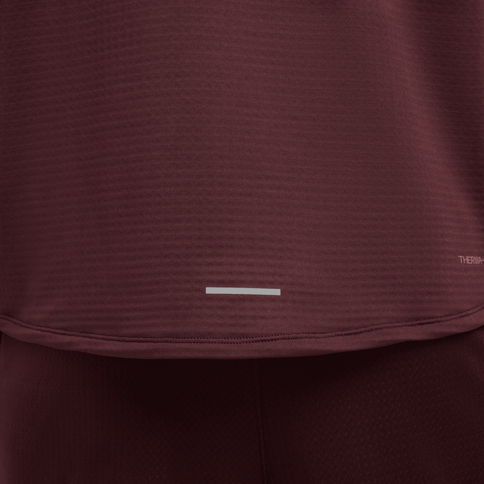 Men's Therma-FIT Nike Element Water-Repellent 1/2-Zip Running Top (652 - Burgundy Crush/Reflective Silver)