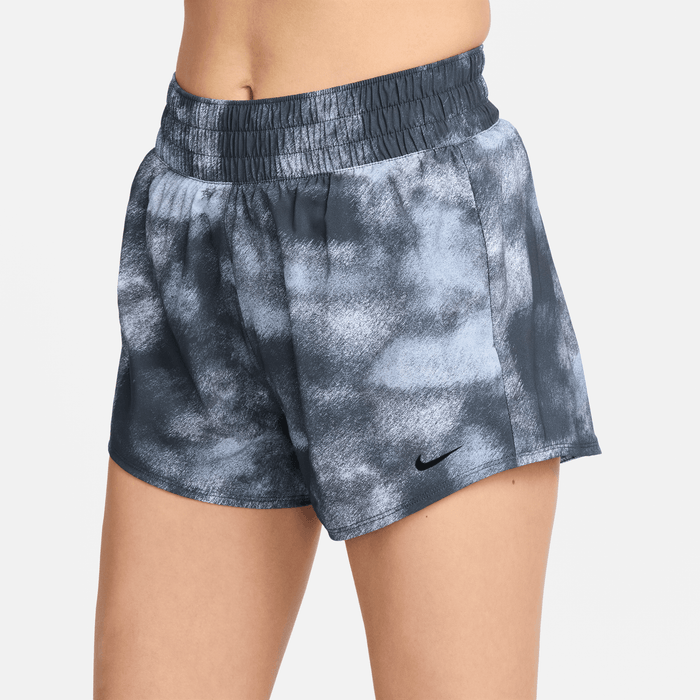 Women's One Dri-FIT High-Waisted 3" Brief-Lined Printed Shorts (478 - Armory Navy/Armory Navy/Black)