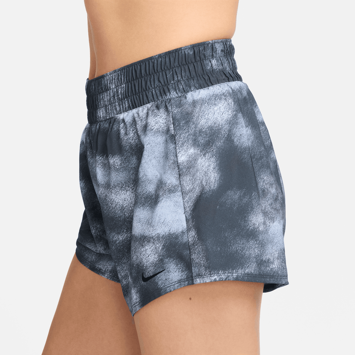 Women's One Dri-FIT High-Waisted 3" Brief-Lined Printed Shorts (478 - Armory Navy/Armory Navy/Black)