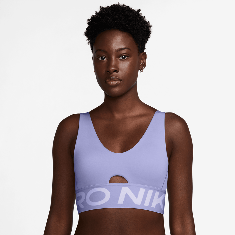 Women's Pro Indy Plunge Women's Medium-Support Padded Sports Bra (533 - Lilac Ice/Amethyst Tint/White)