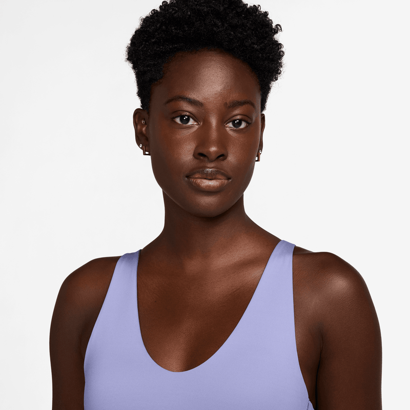 Women's Pro Indy Plunge Women's Medium-Support Padded Sports Bra (533 - Lilac Ice/Amethyst Tint/White)