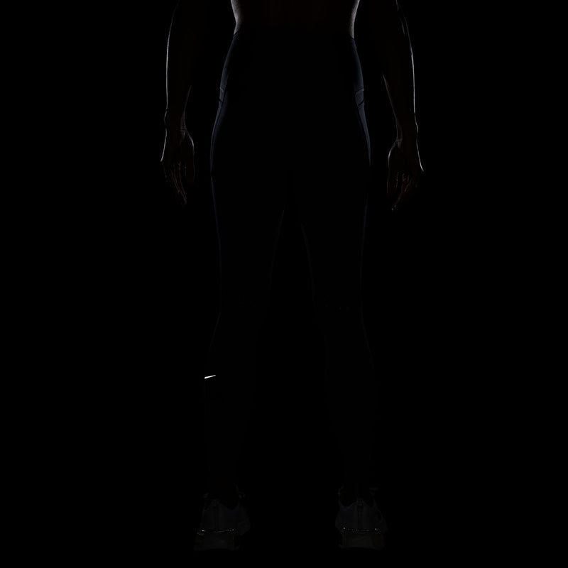 Women's Swift High-Waisted 7/8 Running Leggings with Pockets (010 - Black/Reflective Silver)