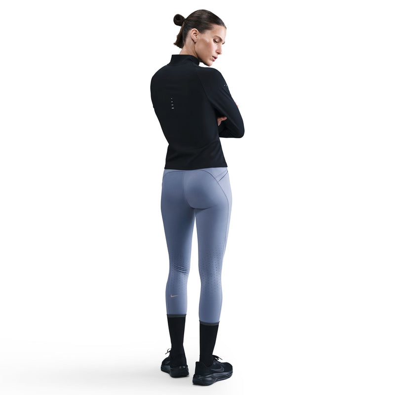 Women's Swift High-Waisted 7/8 Running Leggings with Pockets (499 - World Indigo/Reflective Silver)