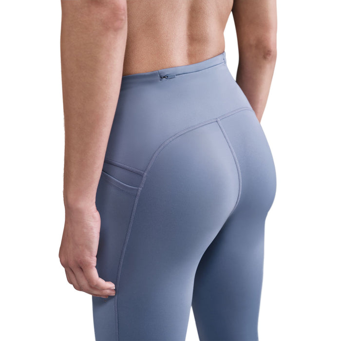 Women's Swift High-Waisted 7/8 Running Leggings with Pockets (499 - World Indigo/Reflective Silver)