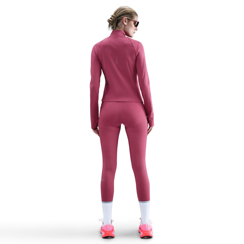 Women's Swift High-Waisted 7/8 Running Leggings with Pockets (634 - Sweet Beet/Reflective Silver)