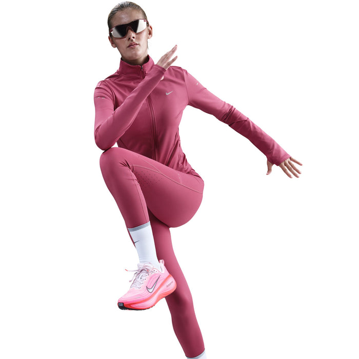 Women's Swift High-Waisted 7/8 Running Leggings with Pockets (634 - Sweet Beet/Reflective Silver)