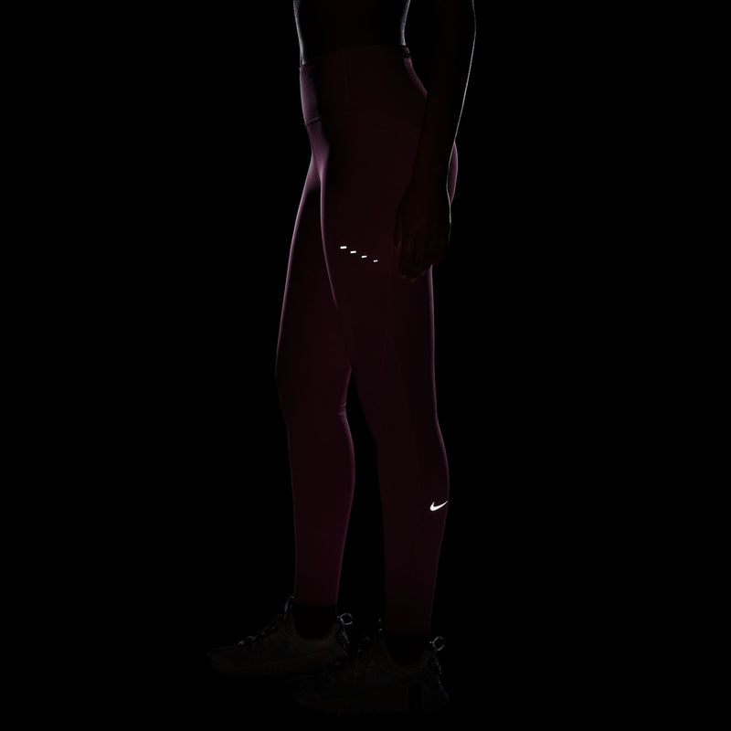Women's Swift High-Waisted 7/8 Running Leggings with Pockets (634 - Sweet Beet/Reflective Silver)