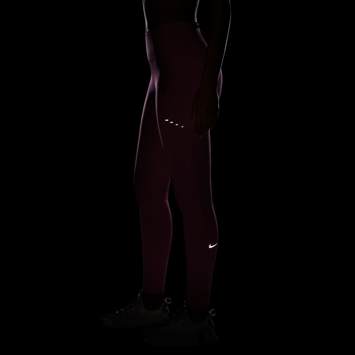 Women's Swift High-Waisted 7/8 Running Leggings with Pockets (634 - Sweet Beet/Reflective Silver)